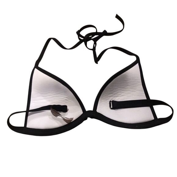 Victoria’s Secret PINK Blue Pink Colorblock Padded Triangle Bikini Top Large - Picture 3 of 8